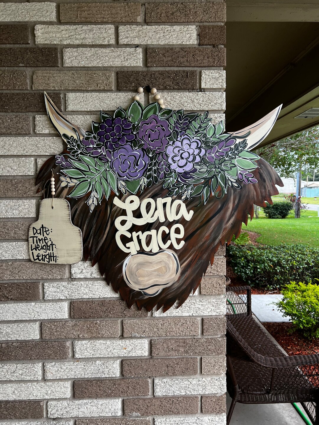 Highland Cow Hospital Door Hanger Etsy