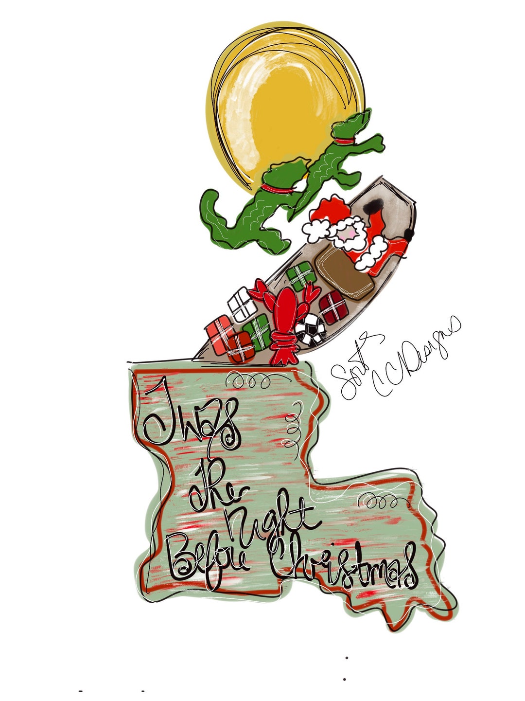 cajun-night-before-christmas-tri-piece-etsy