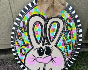 Easter Bunny Door Hanger by Mud Pie