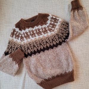 Kid’s Vintage Fair Isle sweater and cap size 4-5t
