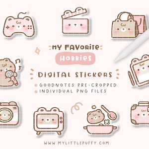 Cute Digital Planner Stickers/ Kawaii Digital Stickers/ Digital Journal Stickers/ Cute Digital Stickers/ Kawaii Planner Stickers Digital PNG