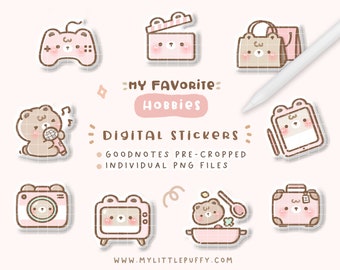 Cute Digital Planner Stickers/ Kawaii Digital Stickers/ Digital Journal Stickers/ Cute Digital Stickers/ Kawaii Planner Stickers Digital PNG