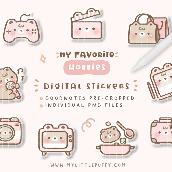 Süße digitale Planer Aufkleber / Kawaii digitale Aufkleber / Digital Journal Aufkleber / Kawaii Planner Stickers / PNG