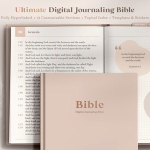 Digitaal bijbeldagboek/digitale studiebijbel/digitale bijbelstudiedagboek/digitale dagboekbijbel ASV/digitale geloofsdagboek/geloofplanner