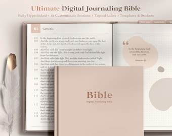 Digitales Bibel-Journal/ Digitale Studienbibel/ Digitales Bibelstudien-Journal/ Digitales Journaling Bibel ASV/ Digitales Glaubensjournal/ Glaubensplaner