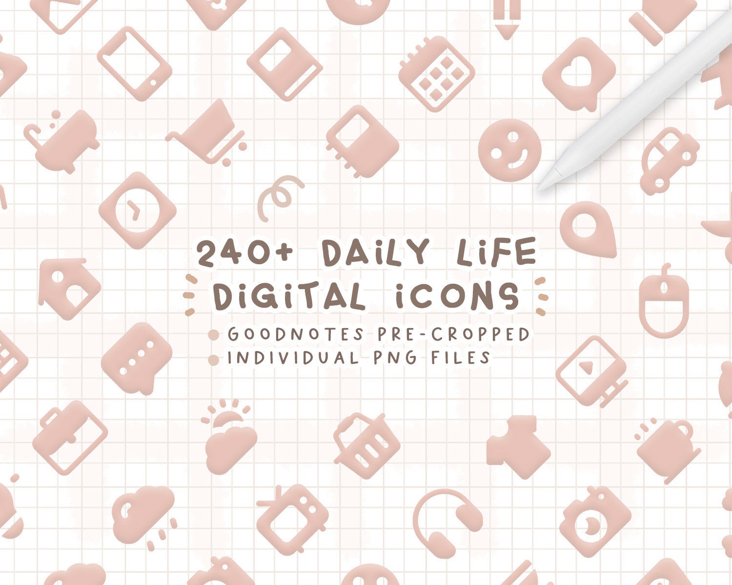 Pink Undated Digital Planner/ Goodnotes Planner/ Daily Digital Planner ...