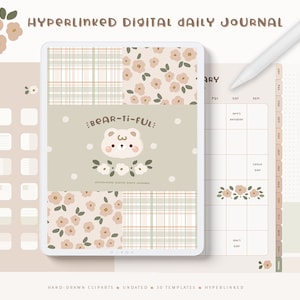 Cute Digital Journal Goodnotes/ Digital Journal With Tabs/ Kawaii Digital Journaling/ Digital Monthly Journal/ Planner Journal Diary/ Kawaii