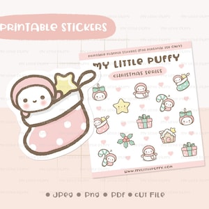 Weihnachten Printable Planner Sticker/ X'Mas Planner Sticker/ Weihnachtsstrumpf Druckbarer Planer Sticker/ Weihnachtsdeko/ P0201