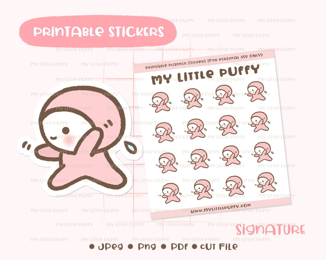 Cute Workout Sticker/ Workout Printable Planner Sticker