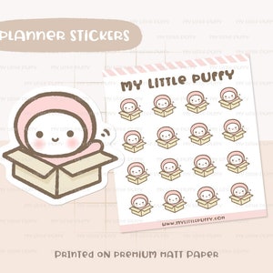 Autocollants Happy Mail Planner / Autocollants Parcel Planner / Stickers Shopping Planner / Autocollants Planner mignons dessinés à la main / Stickers Delivery Planner