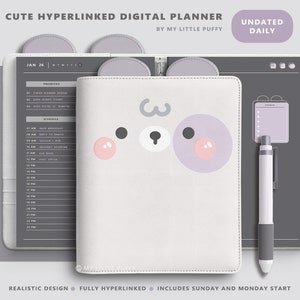 Dark Mode Digital Planner/ One Month Digital Planner/ Undated Digital Planner/ Cute Digital Planner/ GoodNotes Digital Planner/ Dark Mode