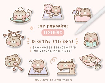 Kawaii Digital Planner Stickers/ Cute Digital Stickers/ Digital Journal Stickers/ Kawaii Digital Stickers/ Kawaii Planner Stickers Digital