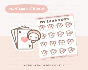 Kaartspel Afdrukbare Planner Sticker / Speel Kaart Poker Game Planner Stickers / Game Night Afdrukbare Planner Sticker / Meet Up Sticker / Hang Out