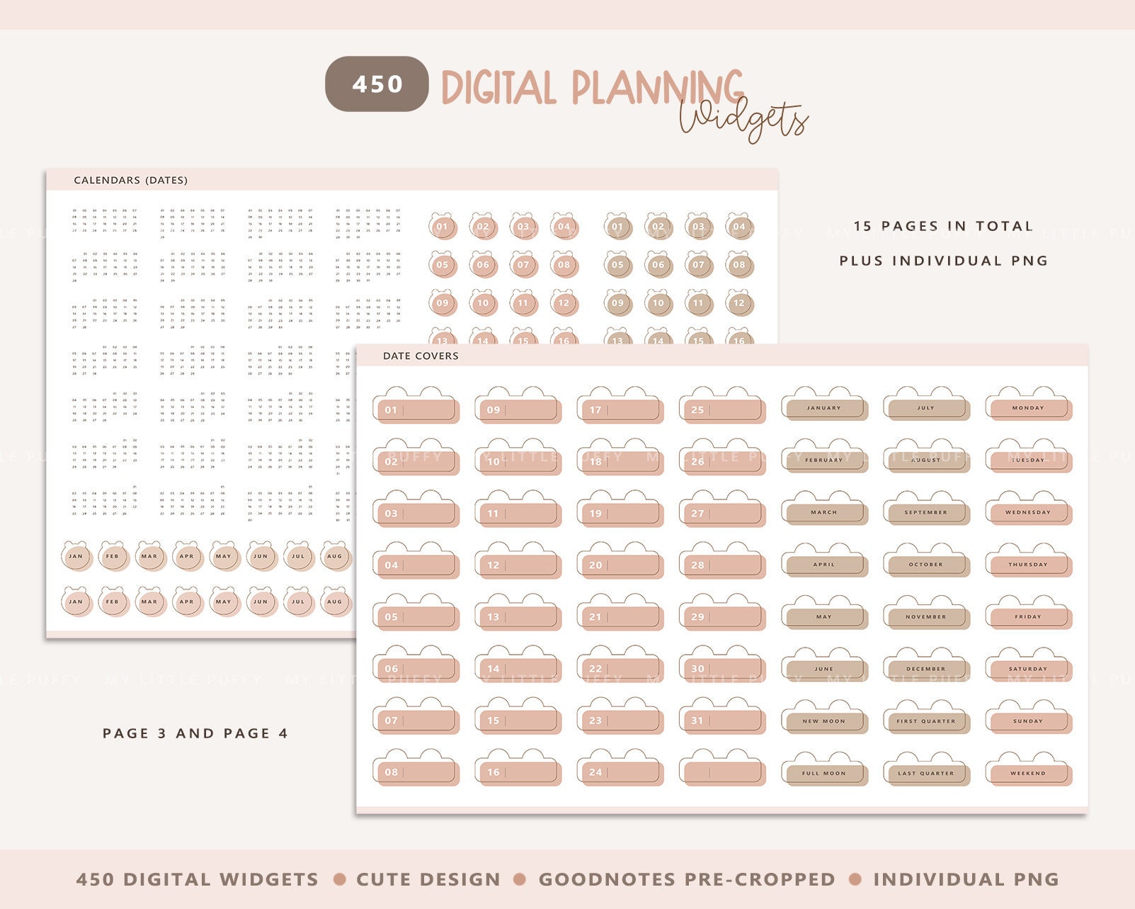 Cute Digital Planner Widgets/ Cute Digital Planner Widgets Stickers ...