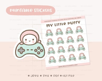 Video Game Afdrukbare Planner Sticker / Speel Video Game Planner Stickers / Game Night Afdrukbare Planner Sticker / Family Time Printable / Hangout