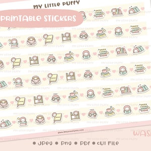 Reading Washi Printable Planner Sticker/ Book Nerd Washi Planner Sticker/ Study Washi Printable/ Student Washi Digital/ Coffee Books Reviews