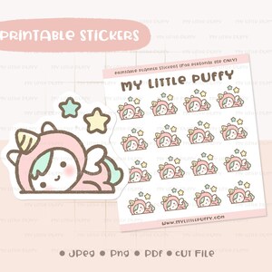 Cute Unicorn Lazy Printable Planner Sticker/ Magical Planner Sticker/ Unicorn Printable Planner Sticker/ Tired/ Cute Emoji Printable Sticker