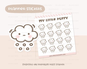 Snowy Planner Stickers/ Snowy Day Planner Stickers/ Weather Tracker Planner Stickers/ Weather Planner Stickers/ Winter Planner Stickers