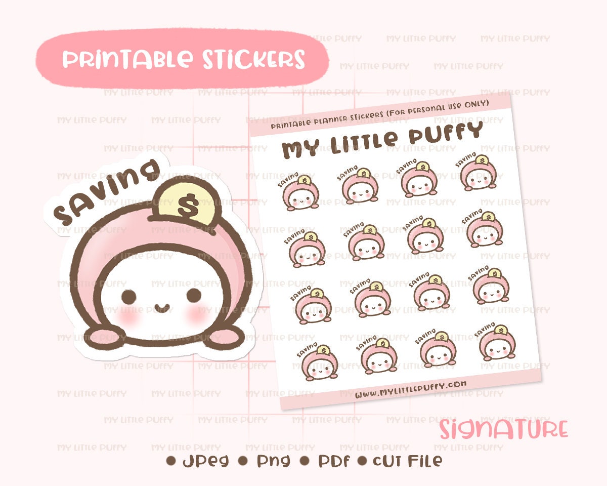 Saving Printable Planner Sticker/ Saving Planner Sticker/ | Etsy