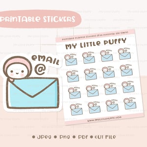 Cute Email Printable Planner Sticker/ Email Planner Sticker/ Send Email Printable Planner Sticker/ Work Planner Sticker/ Email Marketing