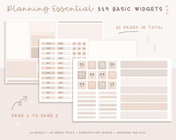 Planning Essentials Digital Stickers — Dash Planner