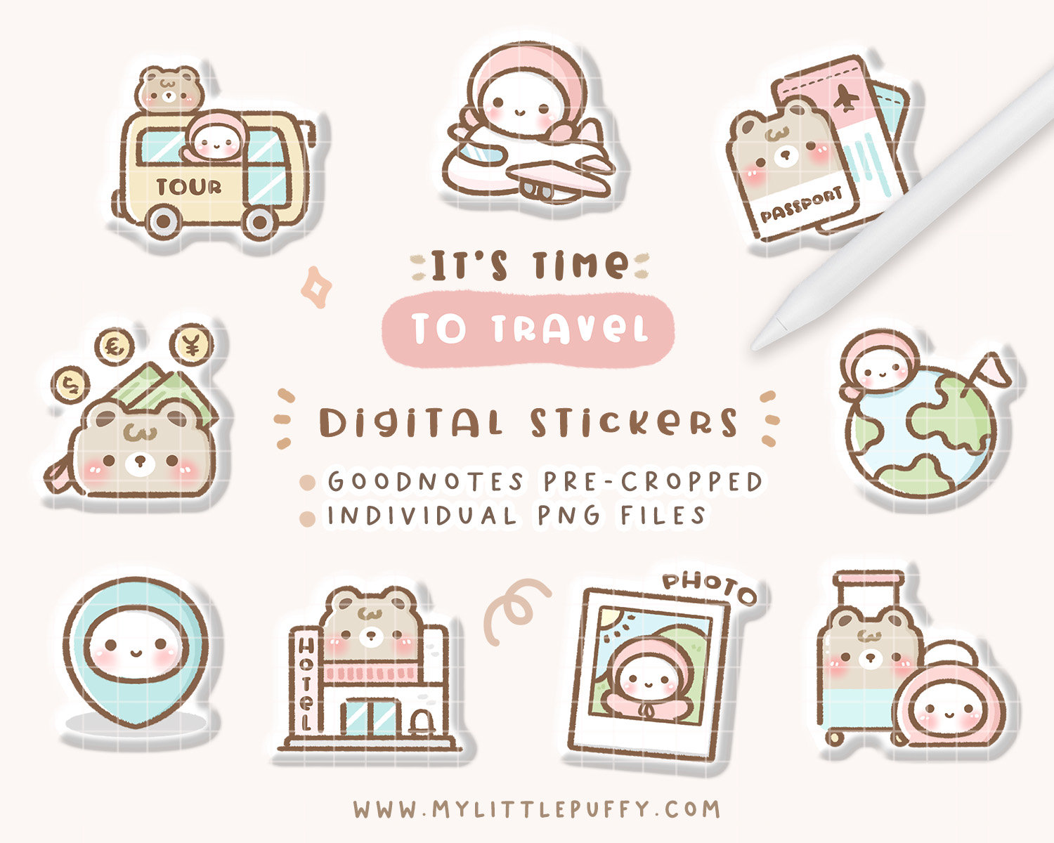 Travel Digital Stickers/ Travel Planner Stickers Digital/ Etsy