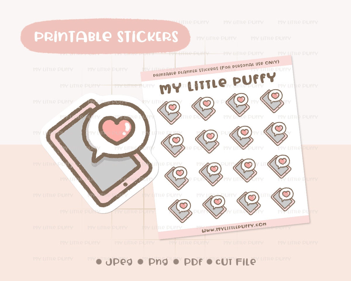 Phone Message Planner Sticker/ Text Messaging Printable Etsy