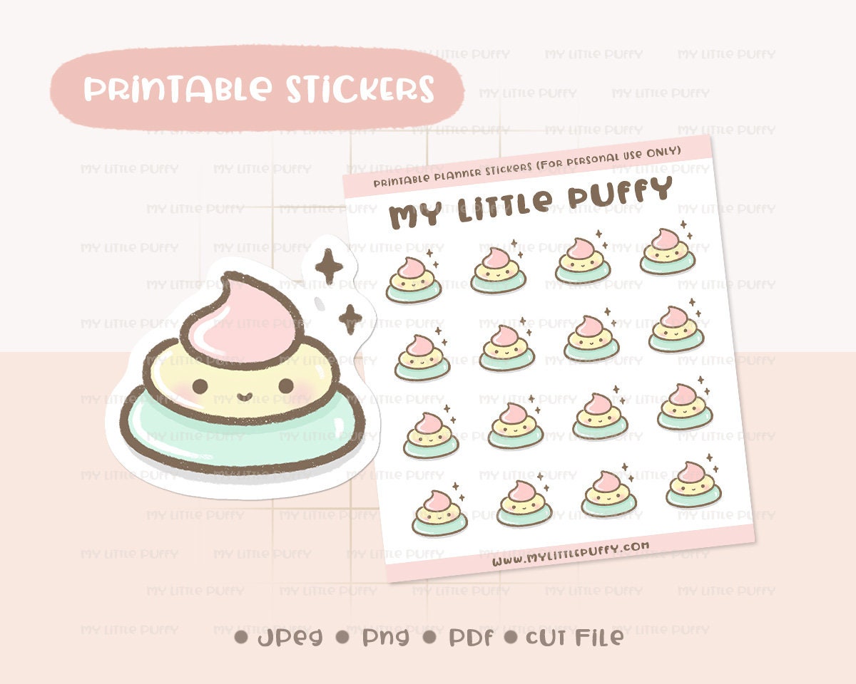 Cute Unicorn Poop Printable Planner Sticker/ Magical Planner - Etsy
