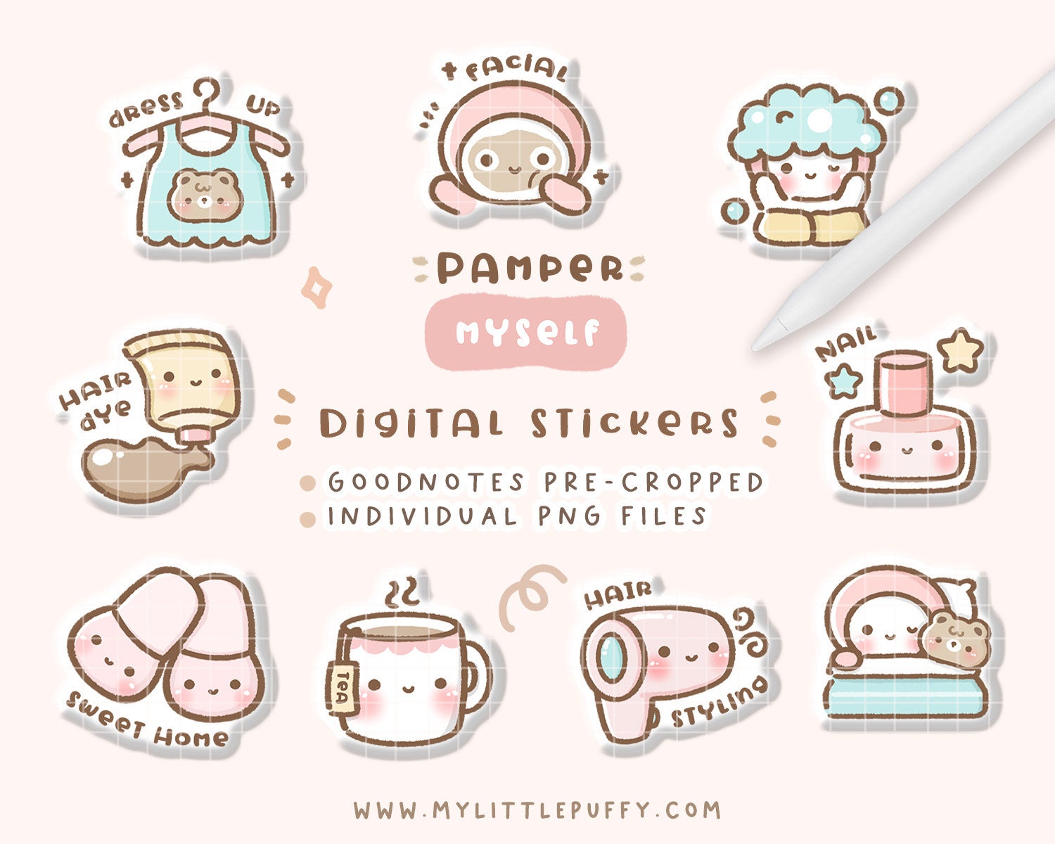 The Cute Sticker Pack (Digital Stickers, Good Notes Stickers) By Lollipop  Hand Drawn