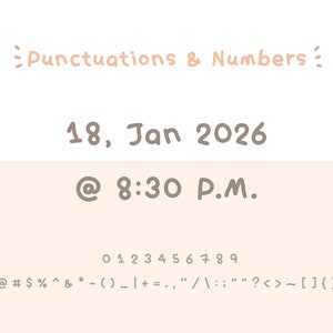 Cute Font/ Fun Handwritten Font/ Cute Handwriting Font/ Fun Font/ Meringue Cookies Font/ Planner Font/ GoodNotes Font/ Font Download TTF OTF image 7