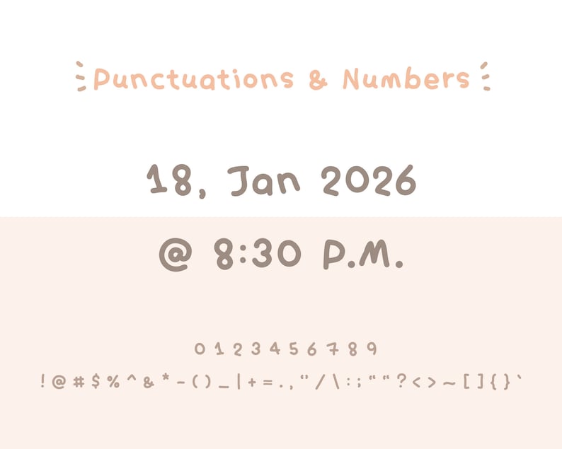Cute Font/ Fun Handwritten Font/ Cute Handwriting Font/ Fun Font/ Meringue Cookies Font/ Planner Font/ GoodNotes Font/ Font Download TTF OTF image 7