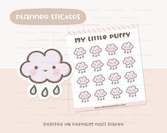 Rainy Planner Stickers/ Today's Weather Planner Stickers/ Weather Tracker Planner Stickers/ Weather Planner Stickers/ Cute Planner Stickers