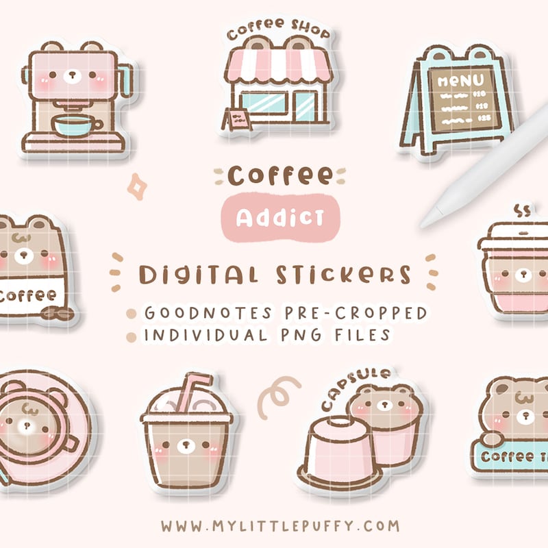 Cute Coffee Stickers - Etsy
