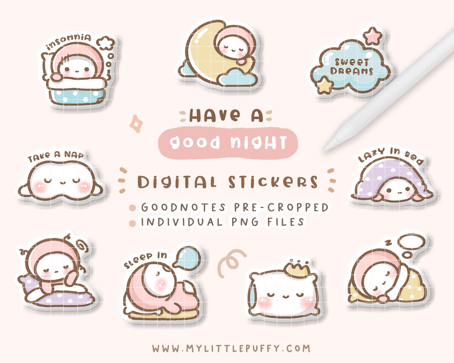 Cute Digital Planner Stickers for Goodnotes Planner/ Cute Goodnotes ...