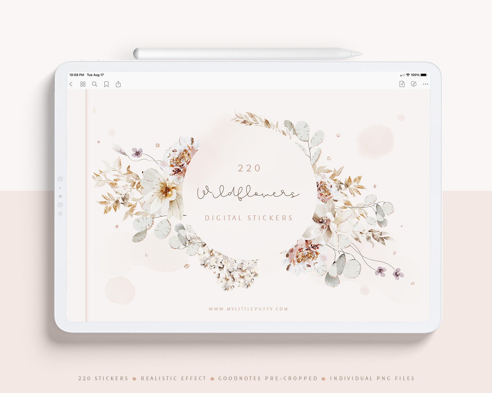 Floral Digital Stickers/ Floral Digital Planner Stickers/ Flowers ...