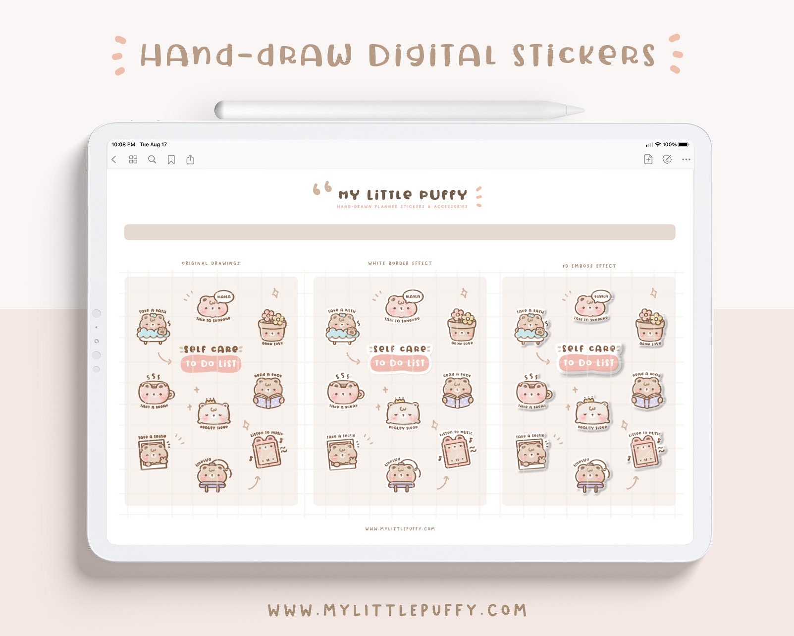 Self Care Planner Stickers/ Mental Health Digital Planner Stickers ...