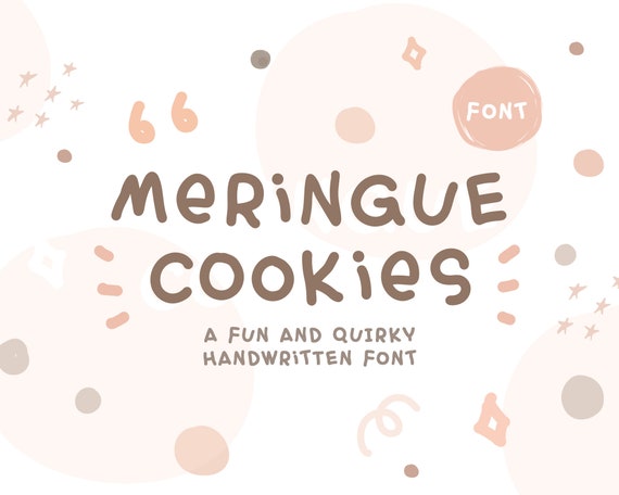 Cute Font/ Fun Handwritten Font/ Cute Handwriting Font/ Fun Font/ Meringue Cookies Font/ Planner Font/ GoodNotes Font/ Font Download TTF OTF
