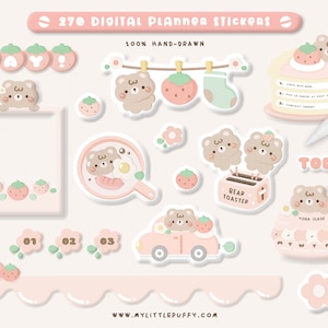 Cute Digital Planner Stickers for GoodNotes Planner/ GoodNotes Digital Planner Stickers/ Cute Digital Sticker Book/ Digital Journal Stickers