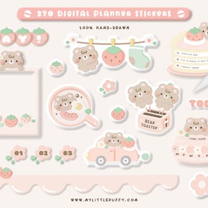 Cute Digital Planner Stickers for GoodNotes Planner/ GoodNotes Digital Planner Stickers/ Cute Digital Sticker Book/ Digital Journal Stickers