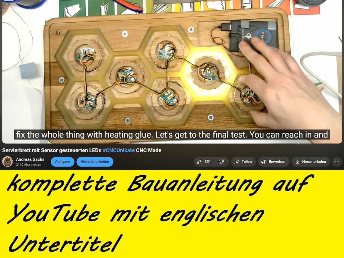 Sensor Touch Serving Board, LED River Table, Interactive Serving Board ...
