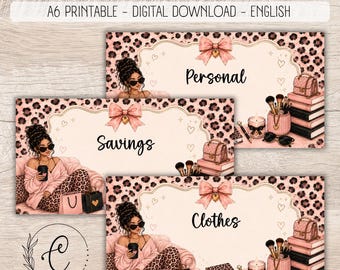 81 Dashboards and trackers for cash stuffing, a6 budget binder, digital download, cash stuffing, budgeting, envelope method, english, saving
