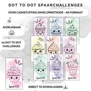 Dot to dot challenge animals for cash stuffing, euro, a6 budget binder, savings challenge, printable, savings method, budget planner, euro, saving