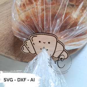 Reusable Wooden Bread Clip SVG | Laser Cut Bag Clip File | Eco Friendly Bread Tag | Sustainable Kitchen | Bread Bag Closure