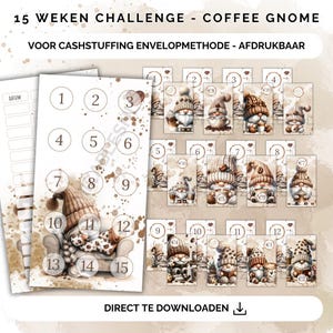 15-wöchiges Challenge-Sparspiel zum Cash-Stuffing, A6-Haushaltsordner, Cash-Stuffing, Budgetierung, Sparmethode, Niederlande, Sparen, digital