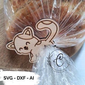 Reusable Wooden Bread Clip SVG | Laser Cut Bag Clip File | Eco Friendly Bread Tag | Sustainable Kitchen | Bread Bag Closure