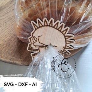 Reusable Wooden Bread Clip SVG | Laser Cut Bag Clip File | Eco Friendly Bread Tag | Sustainable Kitchen | Bread Bag Closure