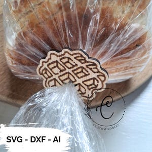 Reusable Wooden Bread Clip SVG | Laser Cut Bag Clip File | Eco Friendly Bread Tag | Sustainable Kitchen | Bread Bag Closure