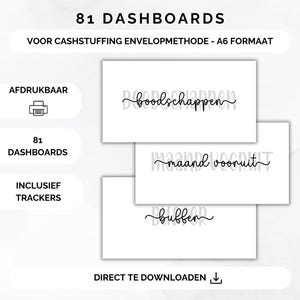 81 Dashboards und Tracker für Cash Stuffing, A6-Haushaltsordner, digitaler Download, Cash Stuffing, Budgetierung, Sparmethode, Niederlande, Sparen