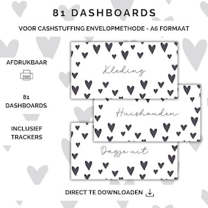 81 Dashboards und Tracker für Cash Stuffing, A6-Haushaltsordner, digitaler Download, Cash Stuffing, Budgetierung, Sparmethode, Niederlande, Sparen