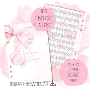 100 Envelopes Challenge | A5 & A5 zipper Cash Envelope Budget System | Savings Tracker | Money Saving Challenge